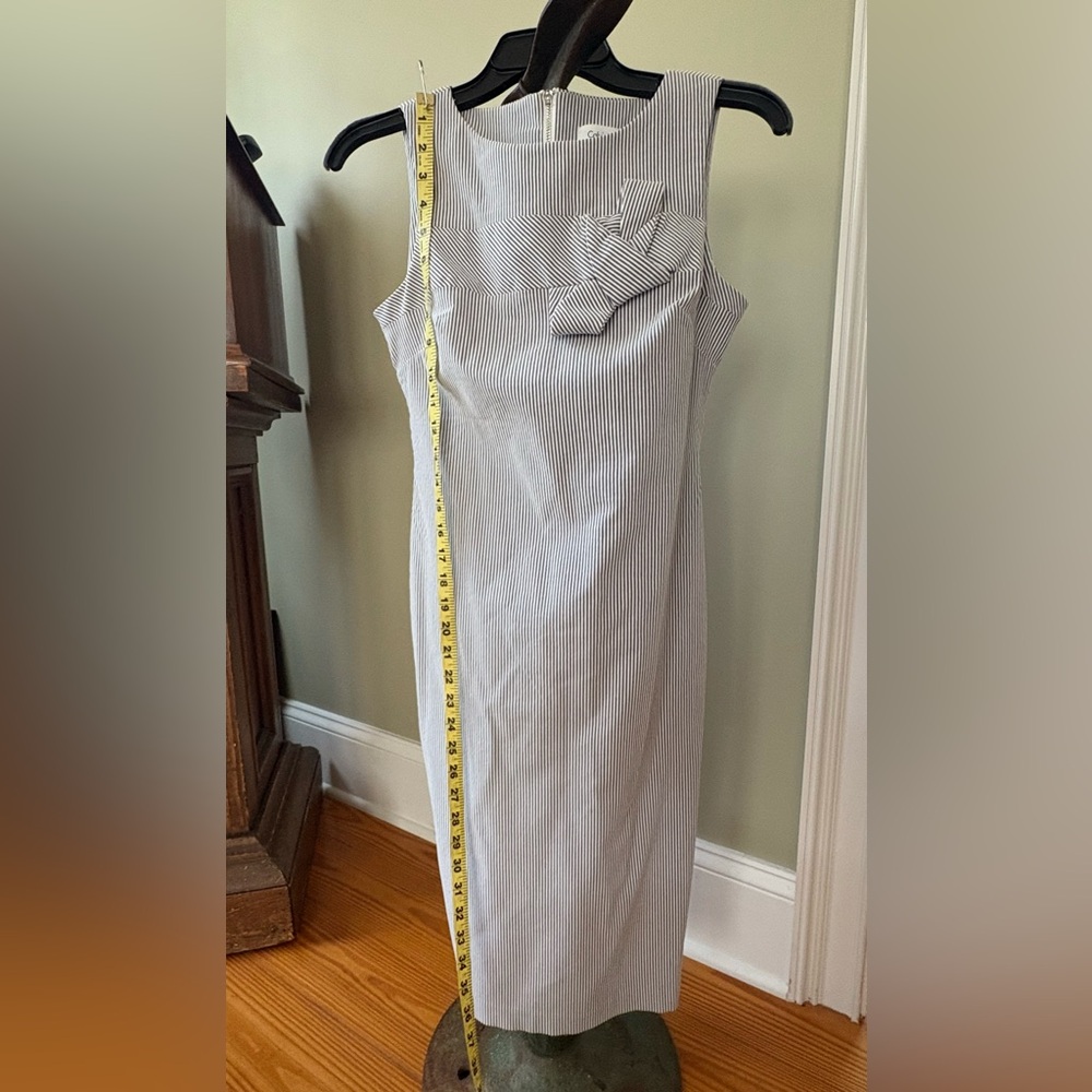 Calvin Klein White Sheath Midi Dress Sleeveless